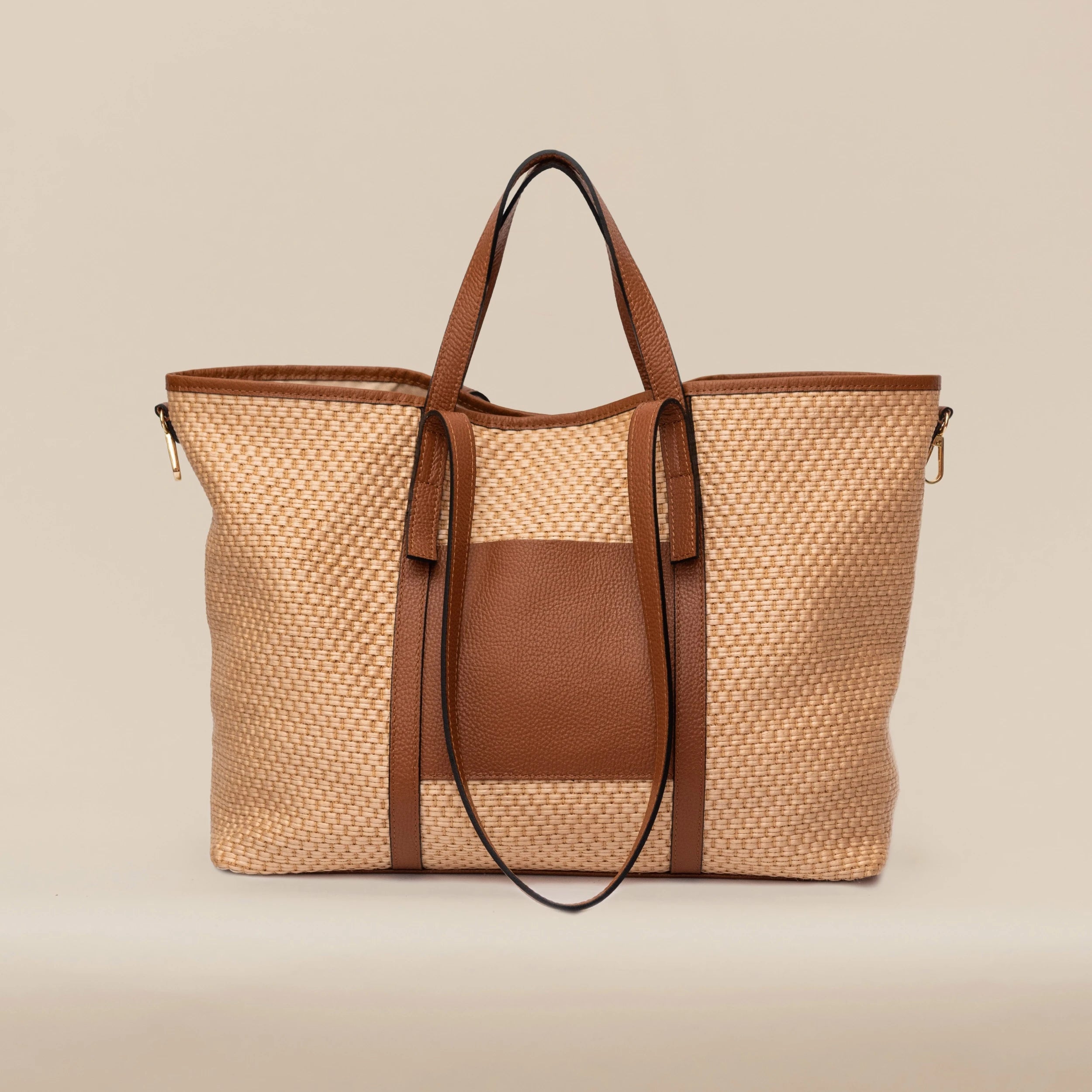 Gaia – Brown Raffia Tote Bag