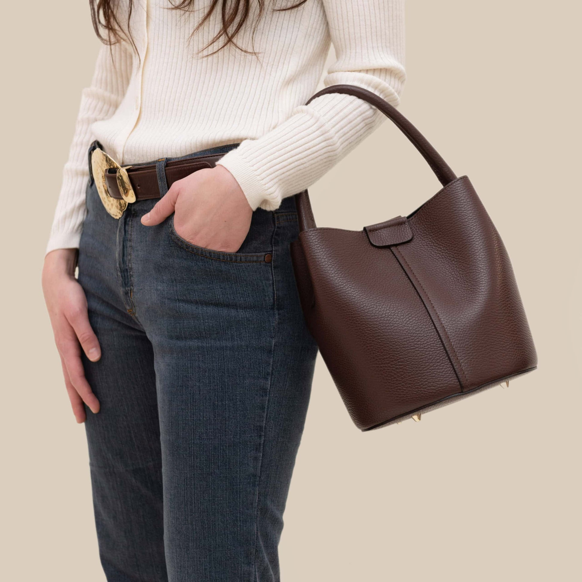 Bucket Leather Handbag Vilanera - 1