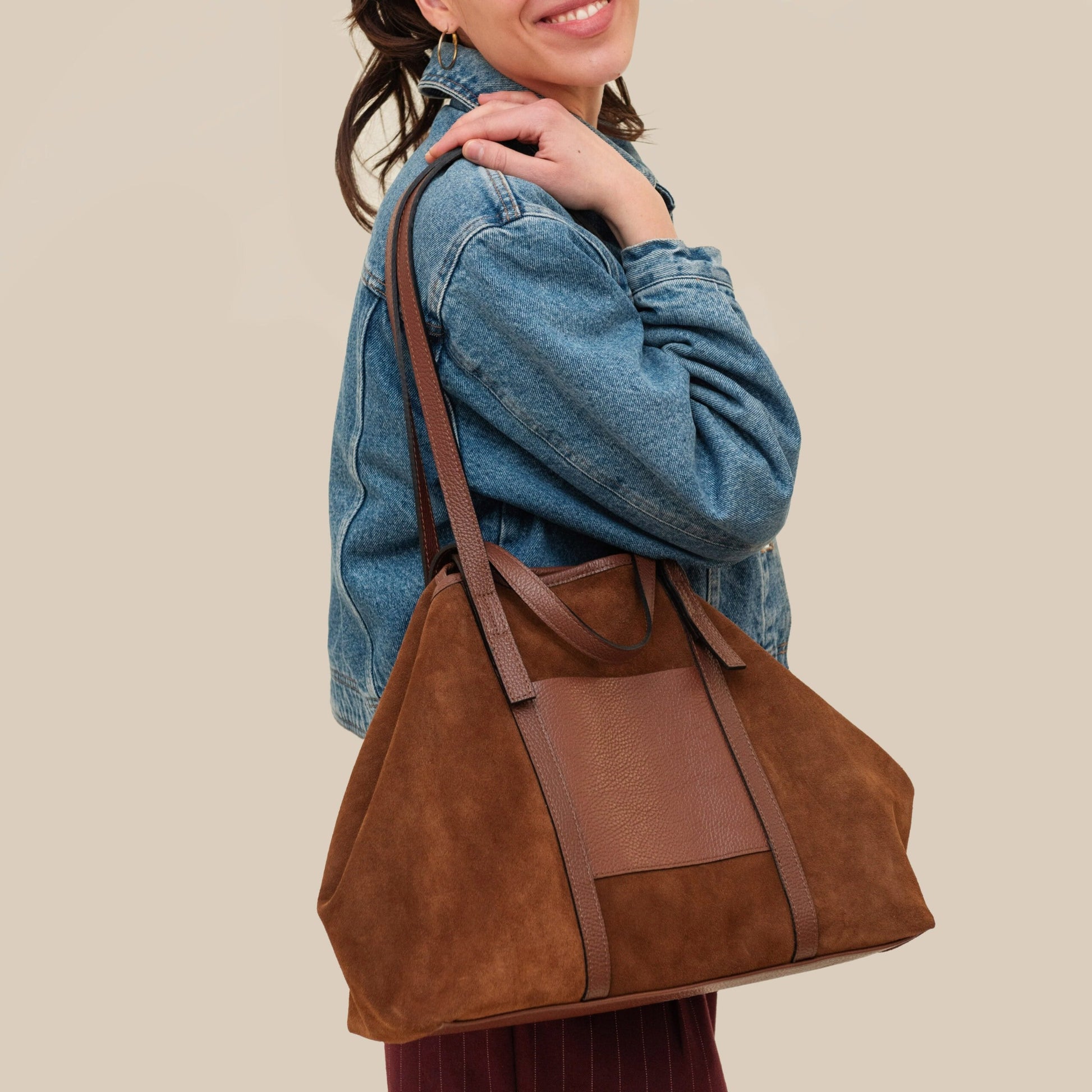Maxi Bag Suede Handbag Vilanera - 2