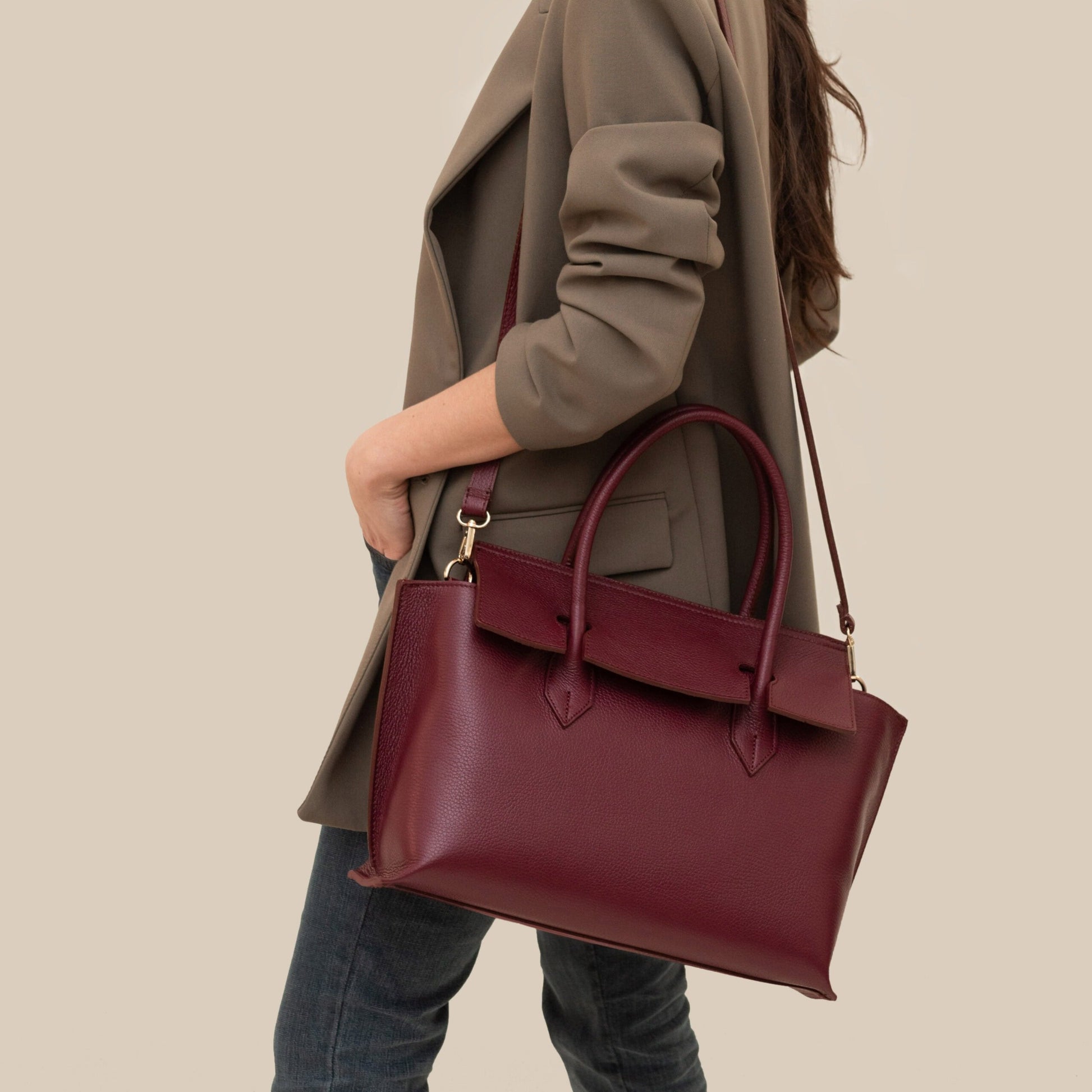 Top Handle Leather Handbag Vilanera - 1