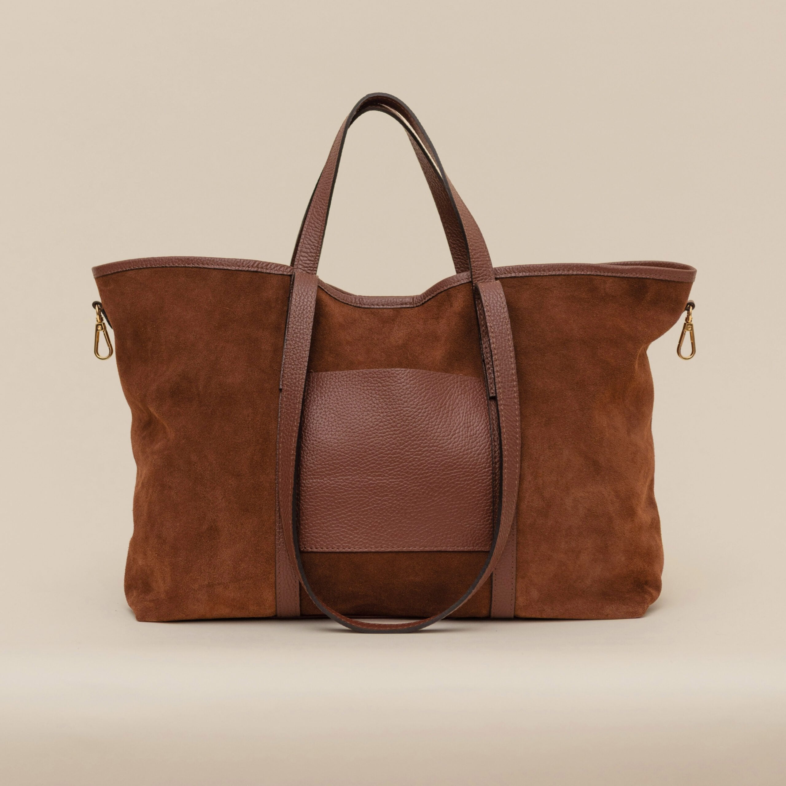 Vilanera Maxi Bag Brown Suede Handbag - Still 1